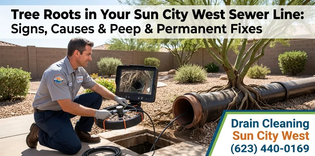 Tree Roots in Your Sun City West Sewer Line: Signs, Causes & Permanent Fixes